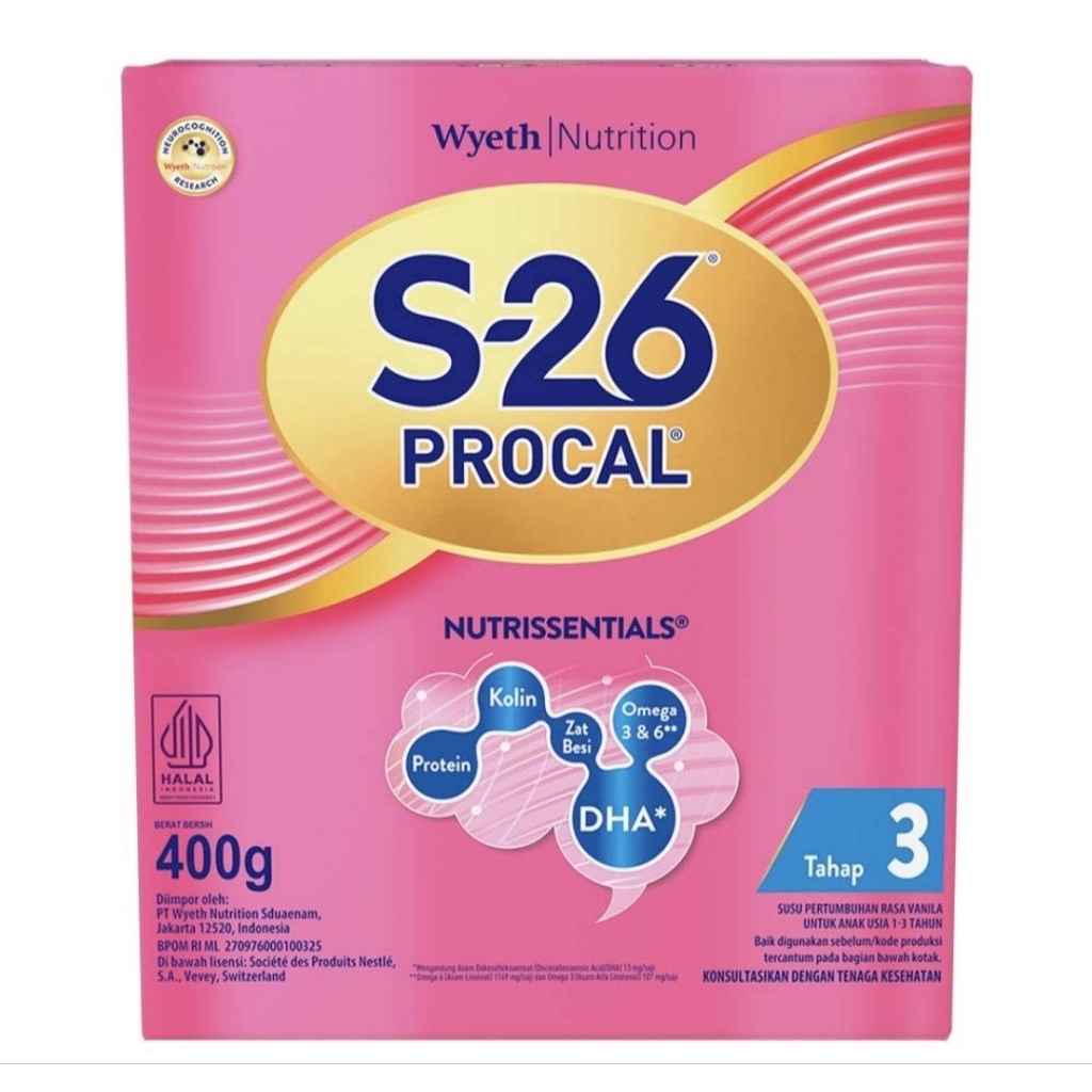Jual S26 procal tahap 3 vanila susu pertumbuhan 1-3 tahun 400 gr ...