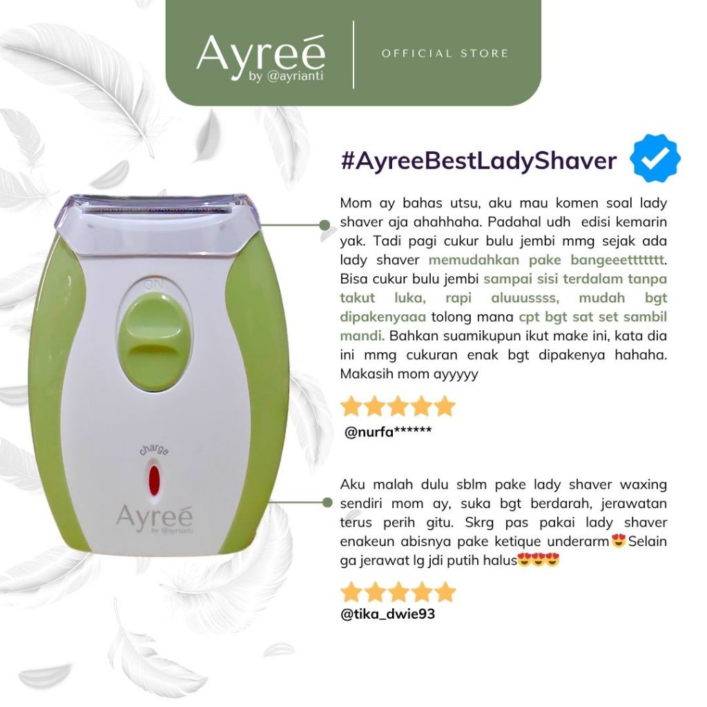 Jual Ayree Lady Shaver / Mesin Pencukur Bulu / Epilator | Shopee Indonesia