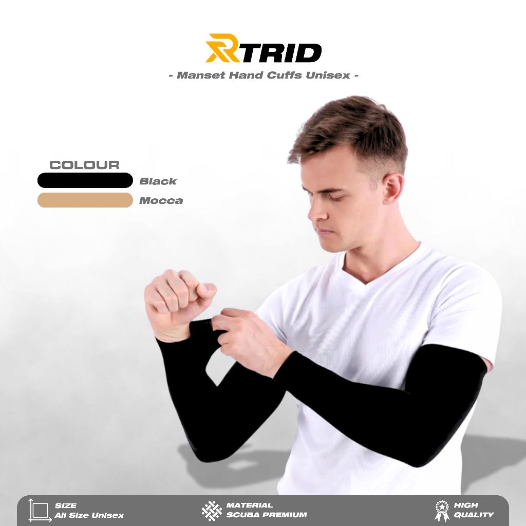 Jual THEREAL.ID - Manset Lengan Panjang Handsock Hitam All Size ...