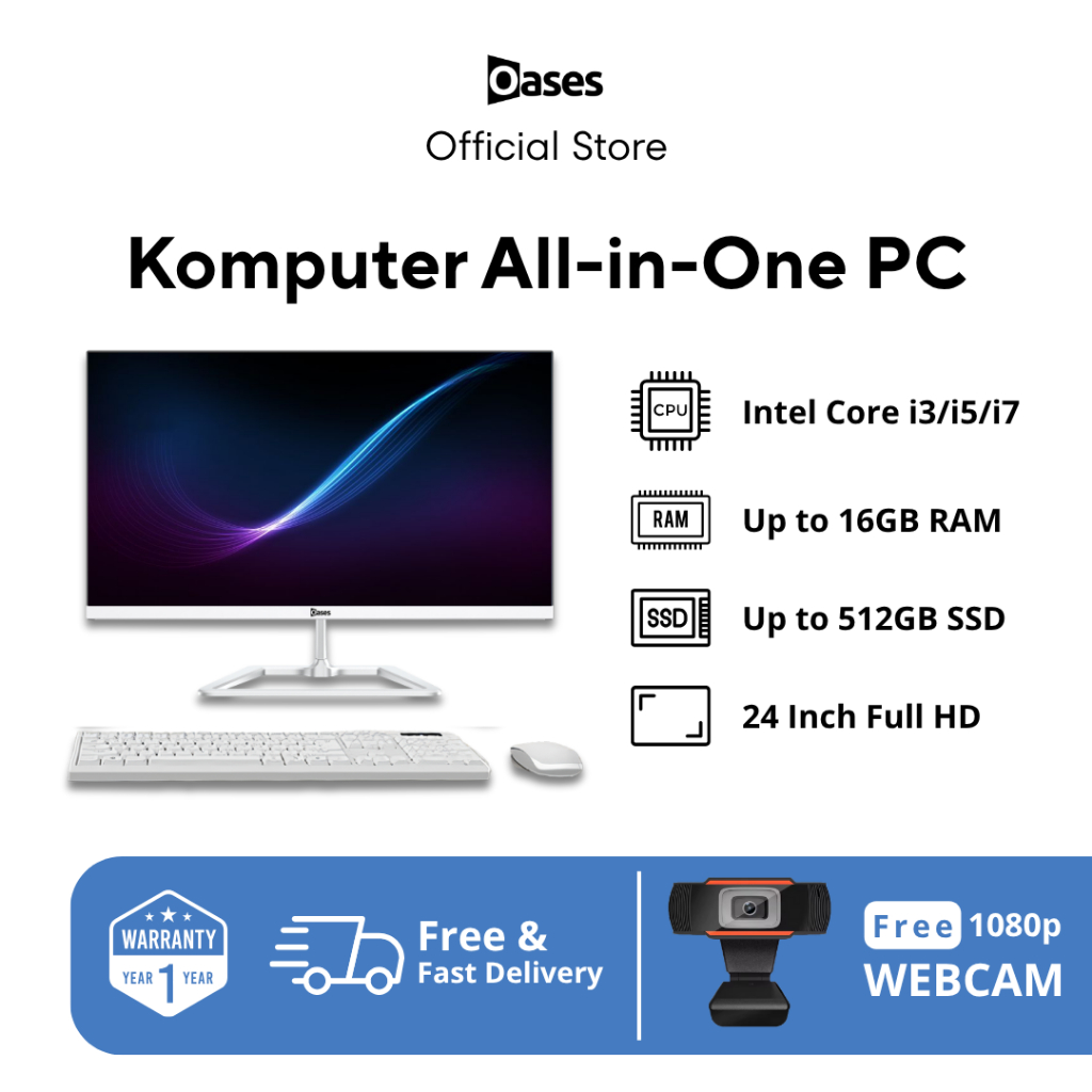 Jual Komputer Full Set PC All in One i3 i5 i7 GENERASI KE-4, 8GB RAM ...