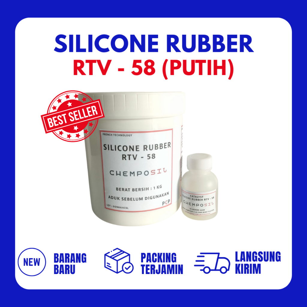 Jual Silicone Rubber RTV 58 / Cetakan silikon / silikon putih 1 Set ...
