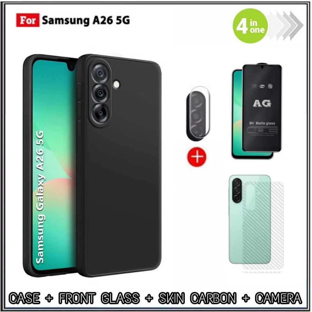 Jual Paket 4IN1 Case Samsung A26 A16 4G/5G A06 A35 5G A55 5G A15 4G A15 ...