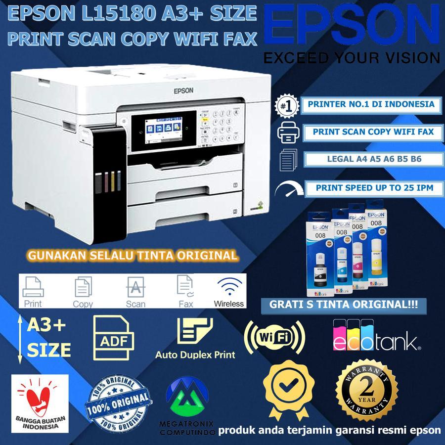 Jual Printer Epson A3 EcoTank L15180 -Print Scan Copy Wi-Fi Duplex TKDN ...