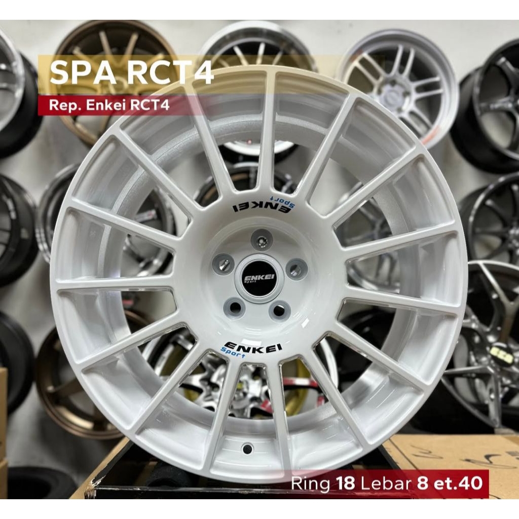 Jual velg racing mobil R18 ENKEI RCT PCD 5X100 LEBAR 8 velg racing ...