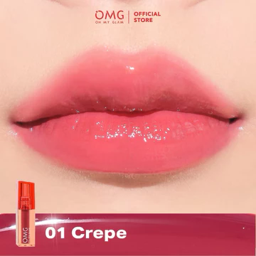OMG OH MY GLAM Glassy Lip Tint 2g Lip Tint Warna Intense Tahan 12 Jam Skincare Infused Omg Oh