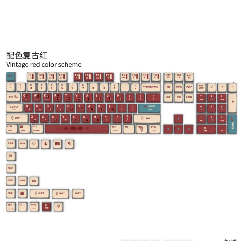 Jual Keycaps MDA Profile PBT Double Shot Transparant Side Maroon Cream ...