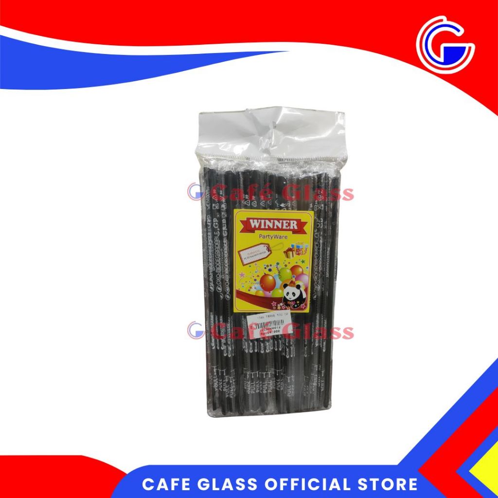 Sedotan Plastik Hitam / Sedotan Trans 50S Opp / Sedotan Kecil Hitam Murah