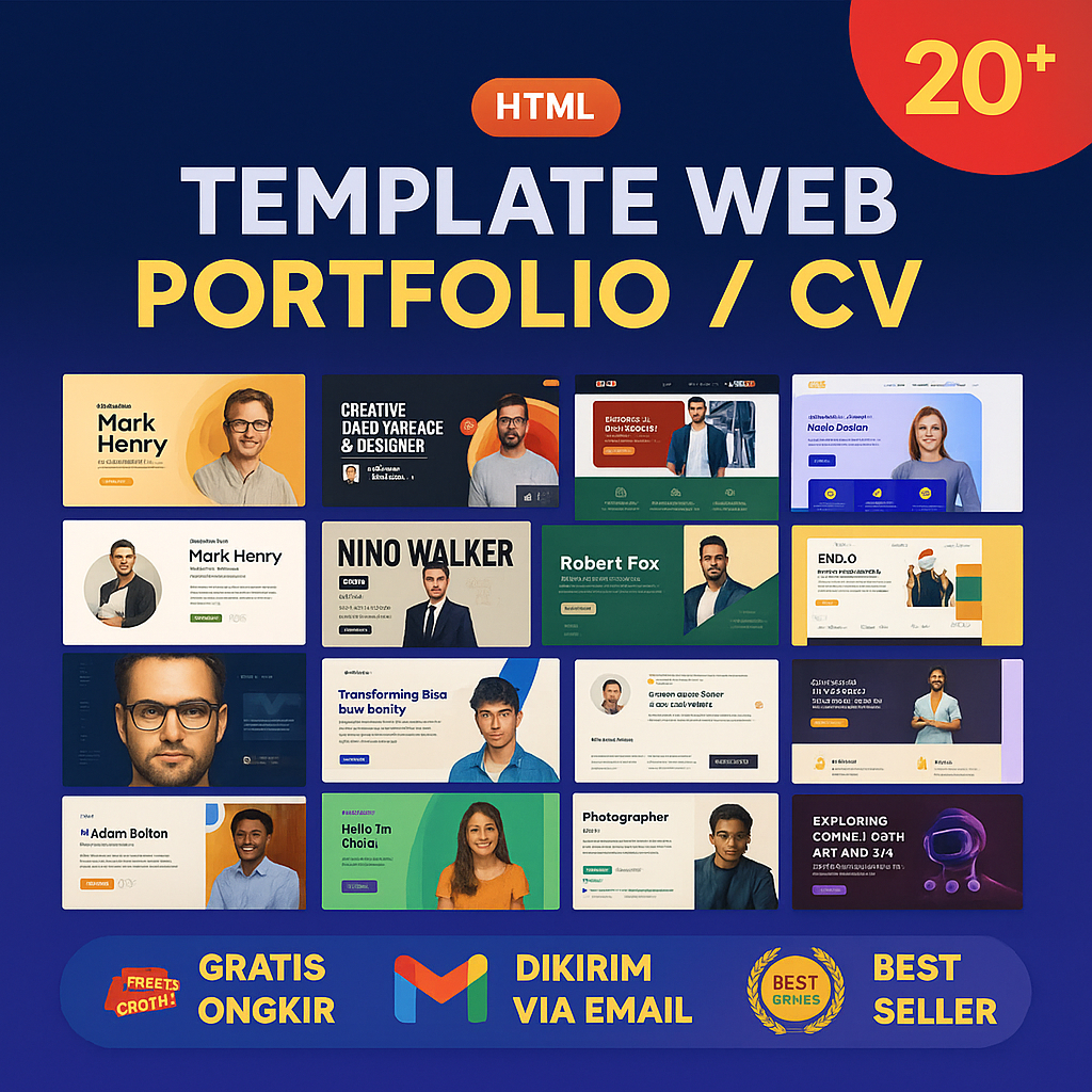 TEMPLATE WEBSITE CV / PORTFOLIO WEBSITE TERBARU