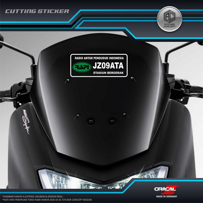 Jual Sticker Cutting Call Sign RAPI Stiker Untuk Kaca Body Mobil Motor ...