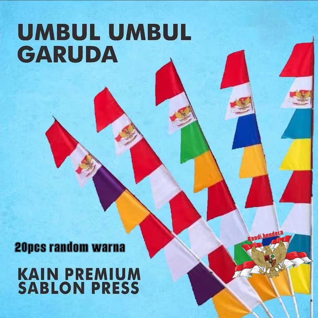 Jual bendera umbul umbul warna warni isi 20pcs random warna | Shopee ...