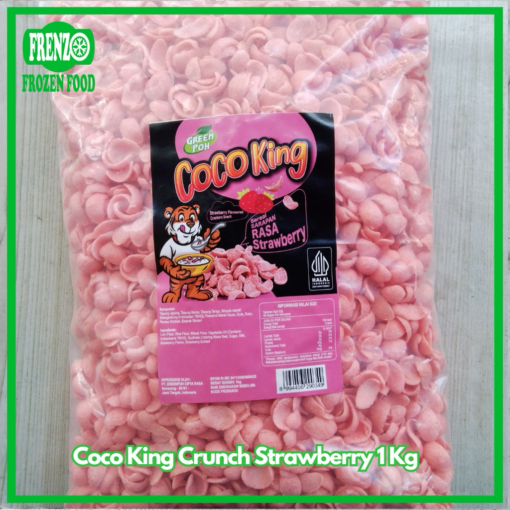 Jual Coco King Crunch Snack Rasa Strawberry 1 Kg | Shopee Indonesia