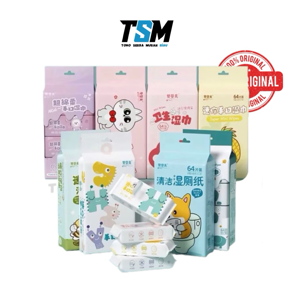 Jual Tisu Basah Mini 1 Pack isi 8pcs | Wet Wipes Travelling Mini ...