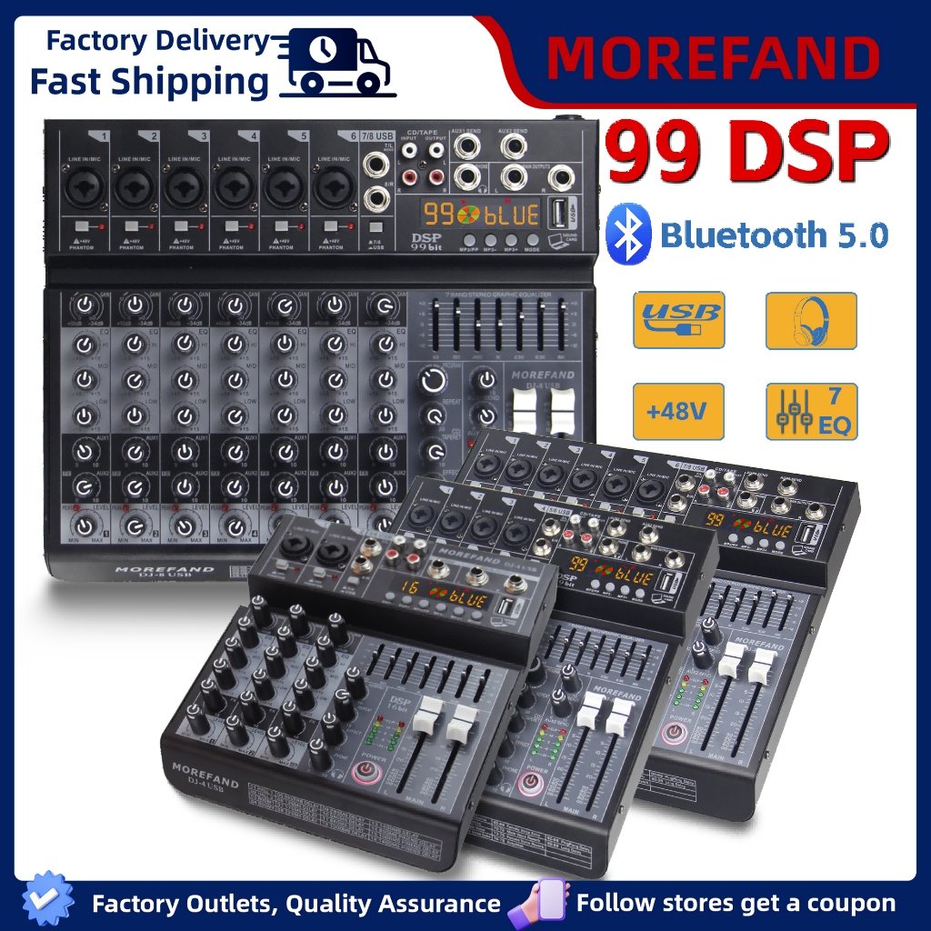 Jual Morefand DJ-USB DSP 99 DUPLEX Blue MIXER AUDIO profesional ...
