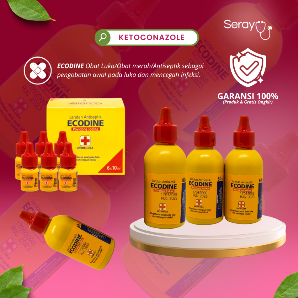 Jual Ecodine Povidone Iodine Onemed 60ml Antiseptik 60 ml Obat Merah ...