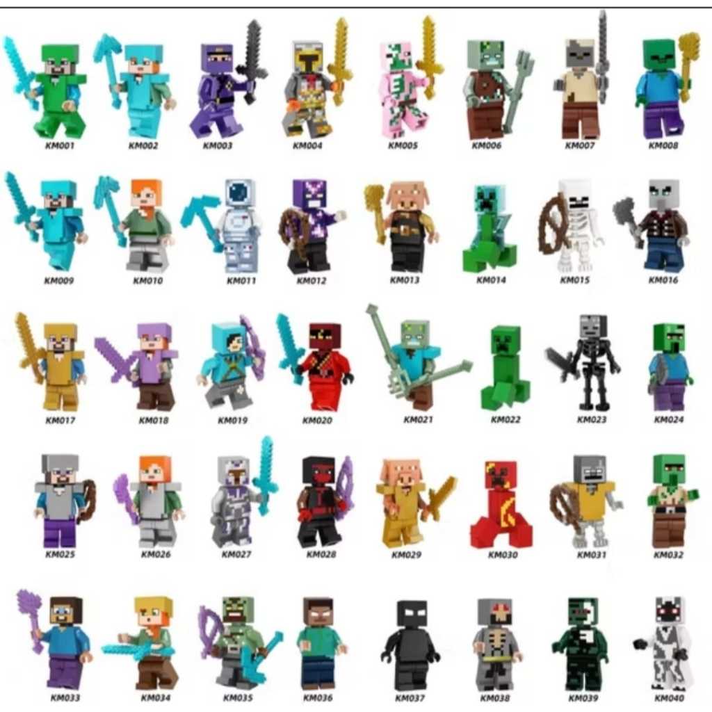 Jual Maincraft Topper/Cake Topper Maincraft/Mini Figure Set My World ...