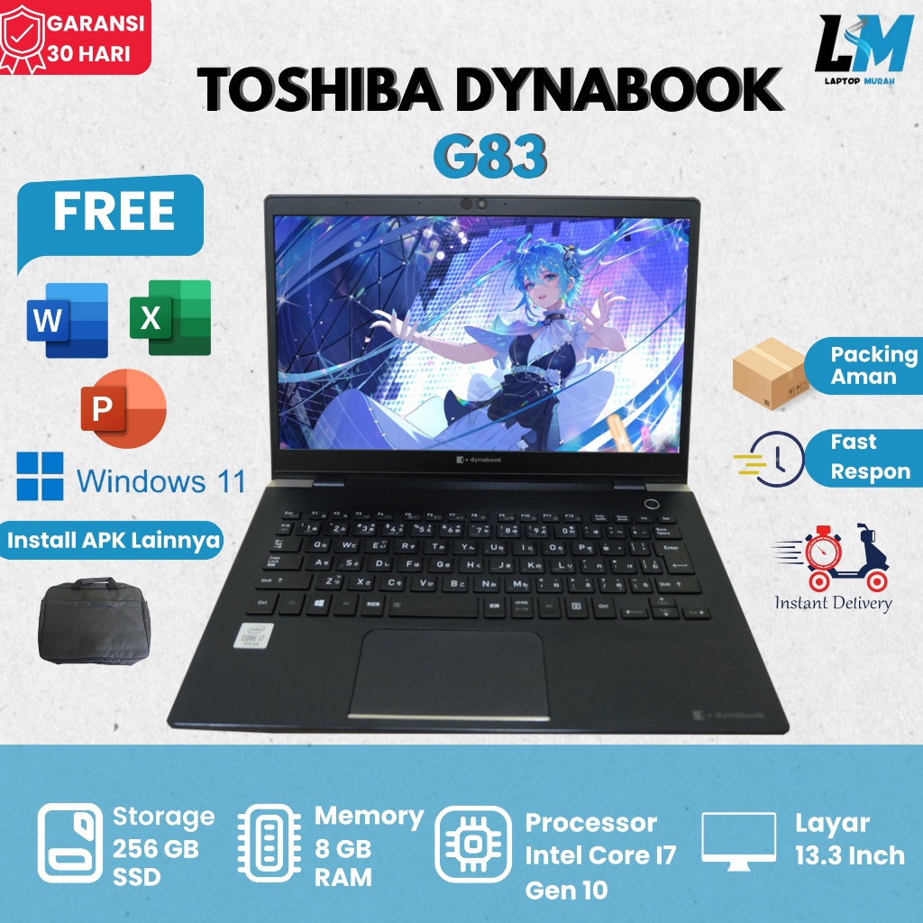 Jual Toshiba Dynabook G83 Intel Core I5 Gen 7 Ram 8gb Ssd 256gb