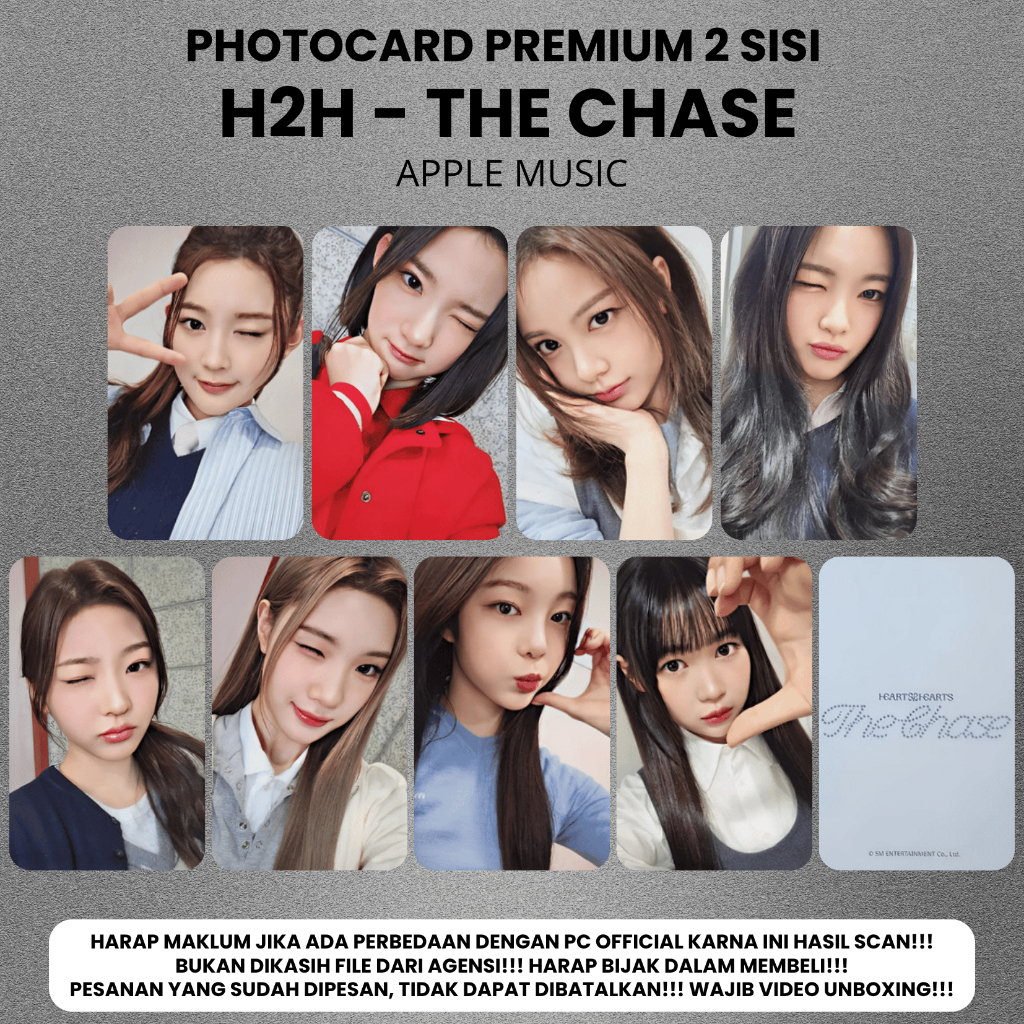 Jual (ISI 8 PCS) Photocard HEARTS2HEARTS H2H THE CHASE - Potocard