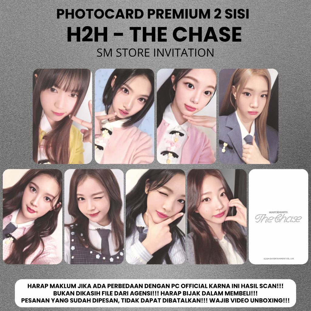 Jual (ISI 8 PCS) Photocard HEARTS2HEARTS H2H THE CHASE - Potocard