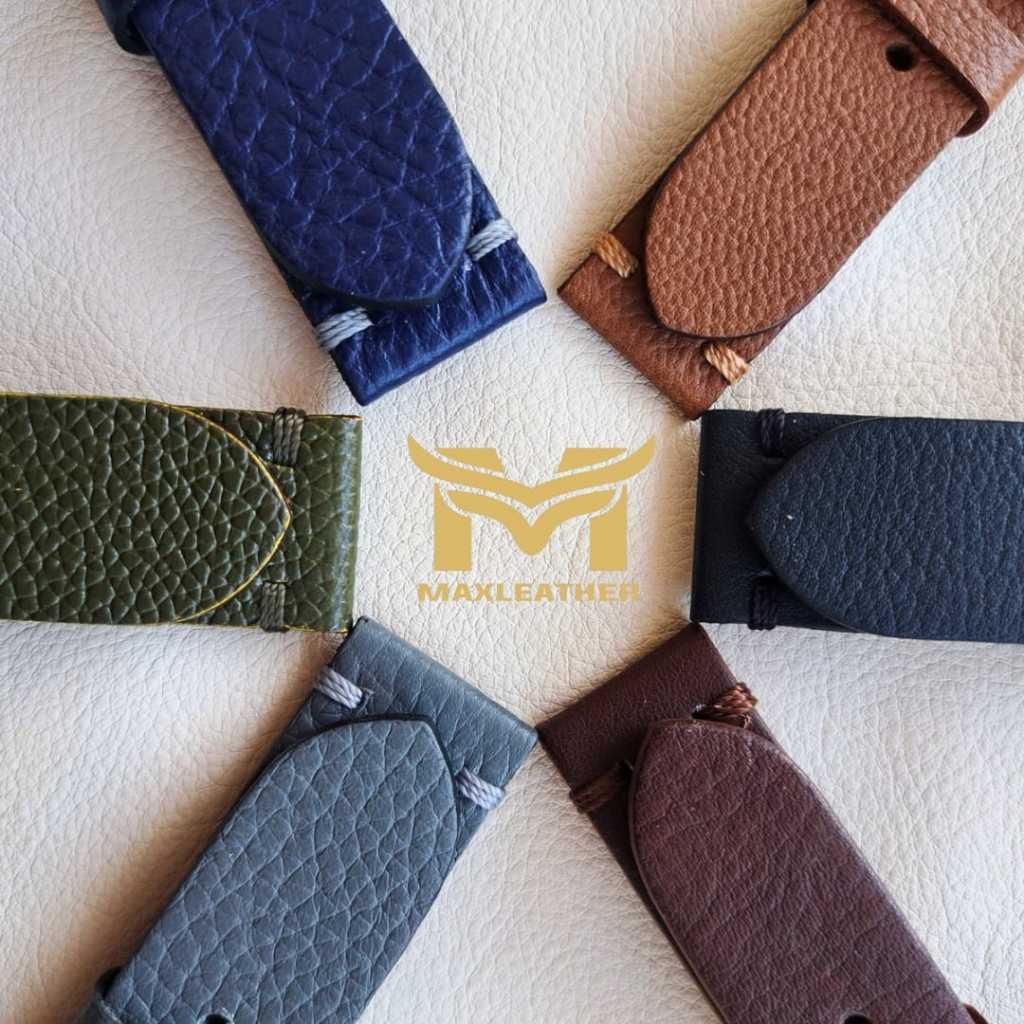 Jual tali jam kulit asli, strap jam, strap kulit motif jeruk, tali jam ...