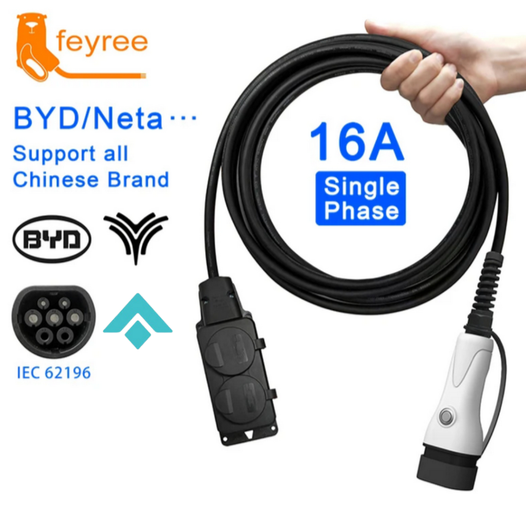 Jual Feyree V2L VtoL Discharge Plug EV Mobil Listrik 16A EU Socket ...