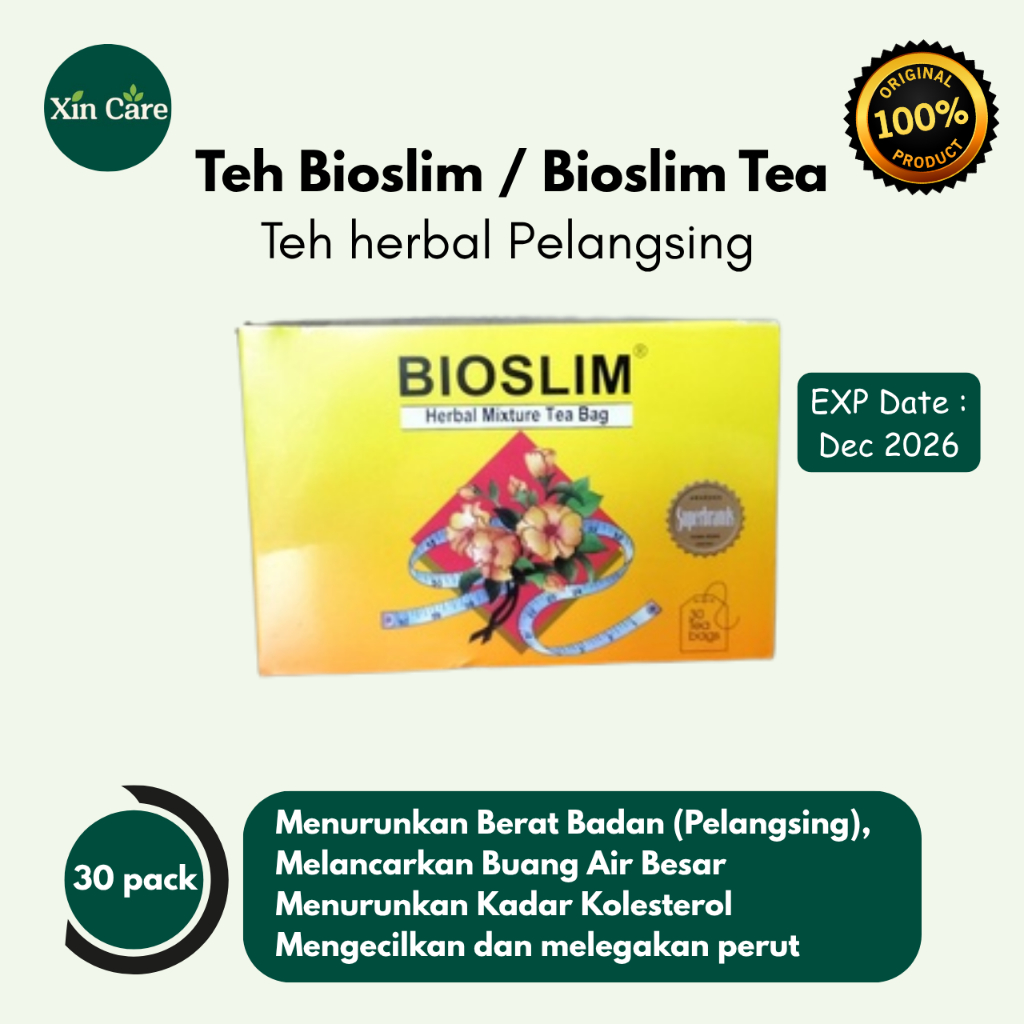 Jual Teh Bioslim Pelangsing Herbal Alami Exp dec 2026 | Shopee Indonesia
