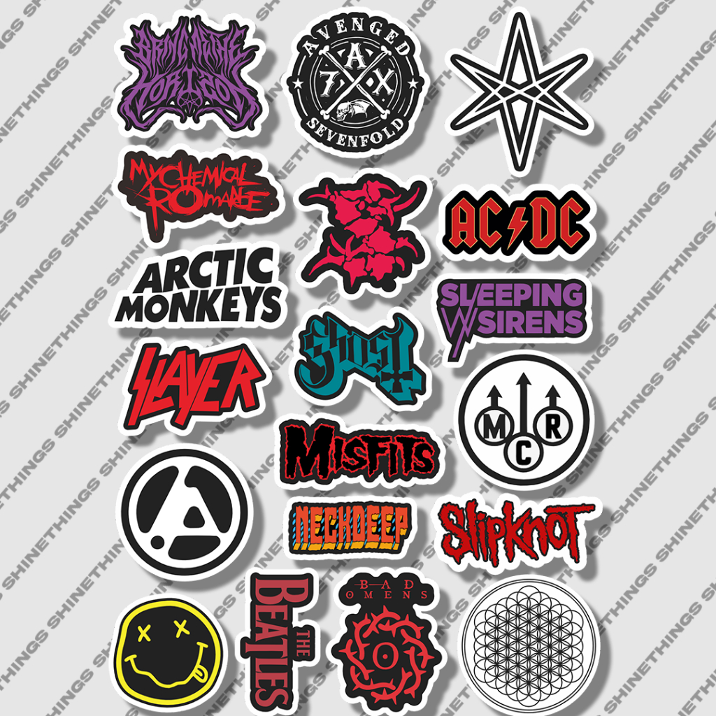 Jual Sticker pack band metal neckdeep bmth lp slipknot || sticker ...