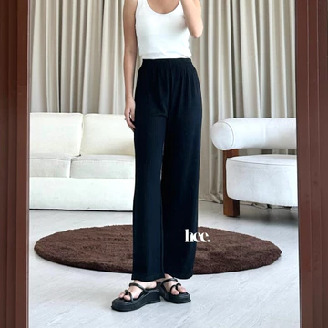 HEE Celana Kulot Knit Berkualitas Knit Pants Premium Long Cullotes Korean Loose Pants Trousers