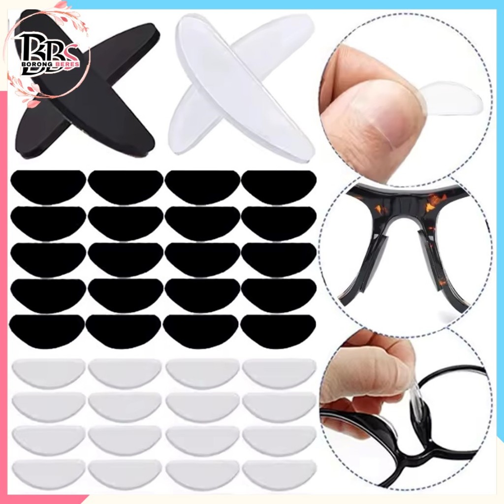 Jual BORES 1 Pasang Stiker Kacamata Penyangga Hidung Pencegah Turun ...