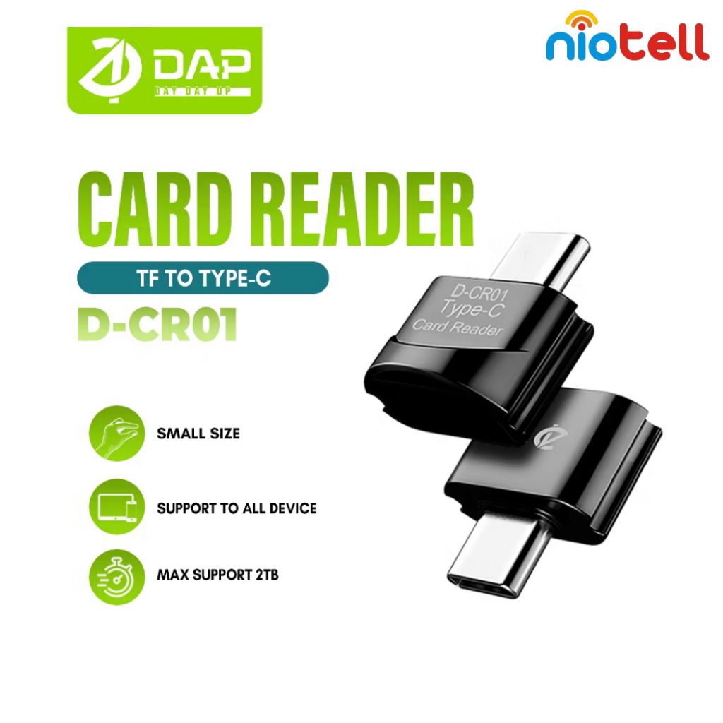 Jual DAP Card Reader Type C to TF Speed 480Mbps | D-CR01 | Shopee Indonesia