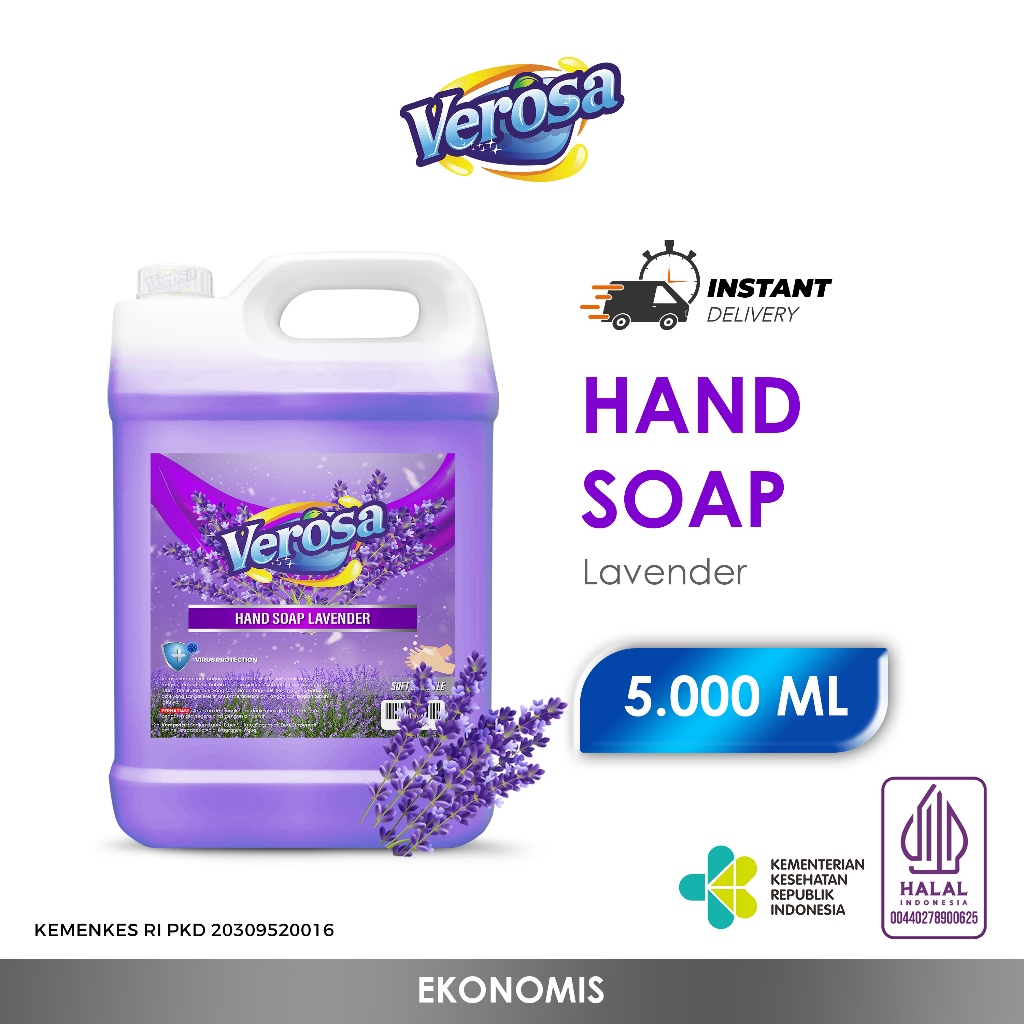 Jual Verosa Hand Soap 5 Liter Lavender Sabun Cuci Tangan 5000 ML ...