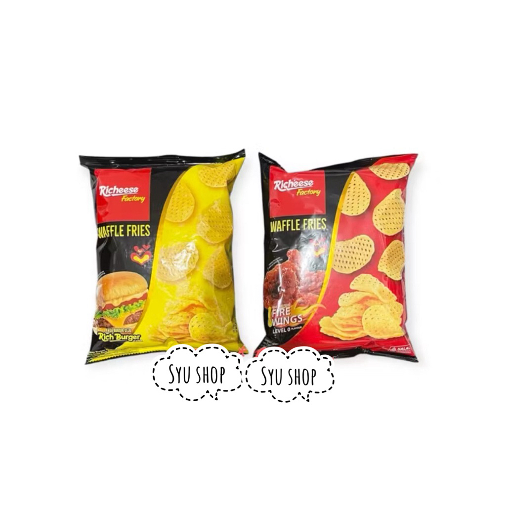 Jual richeese factory waffle fries rich cheese burger keju ayam pedas ...