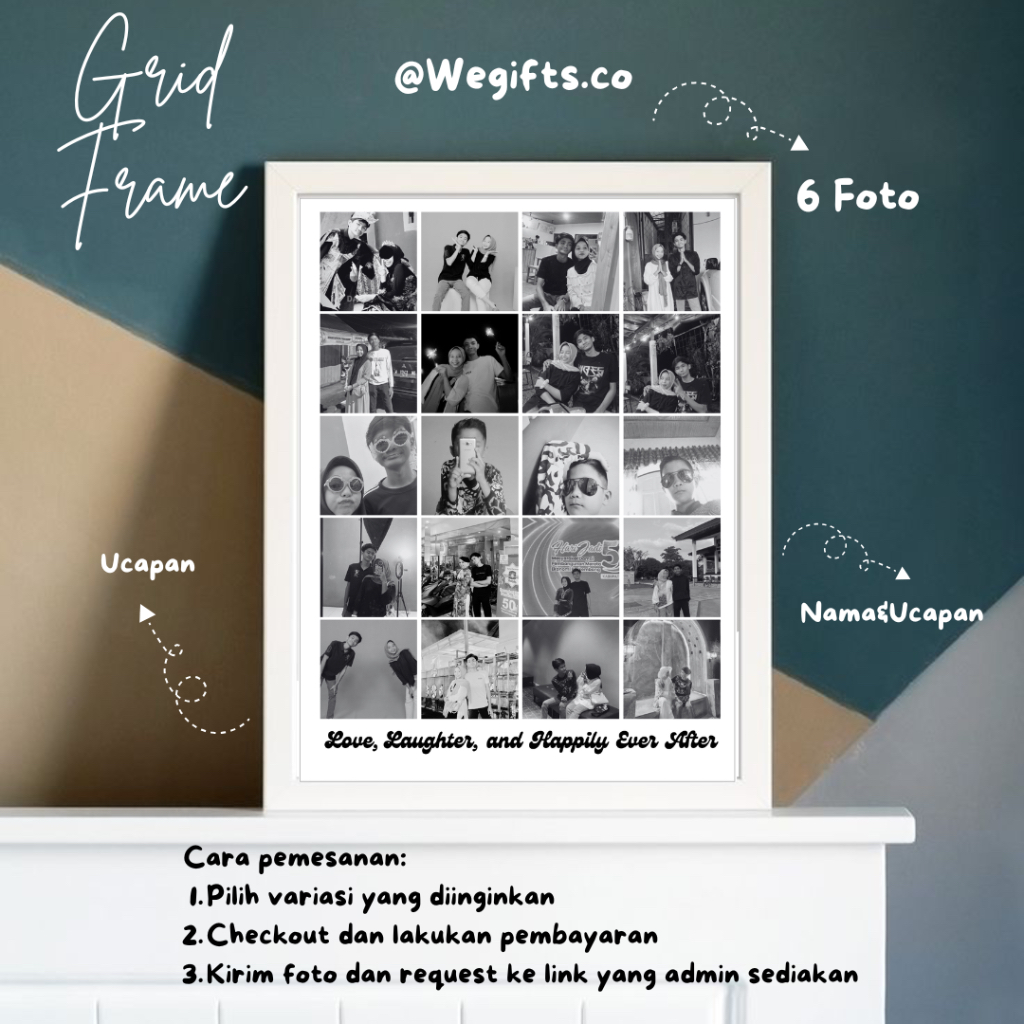 Jual Grid frame/ Frame/ Pigura/ Hadiah custom | Shopee Indonesia