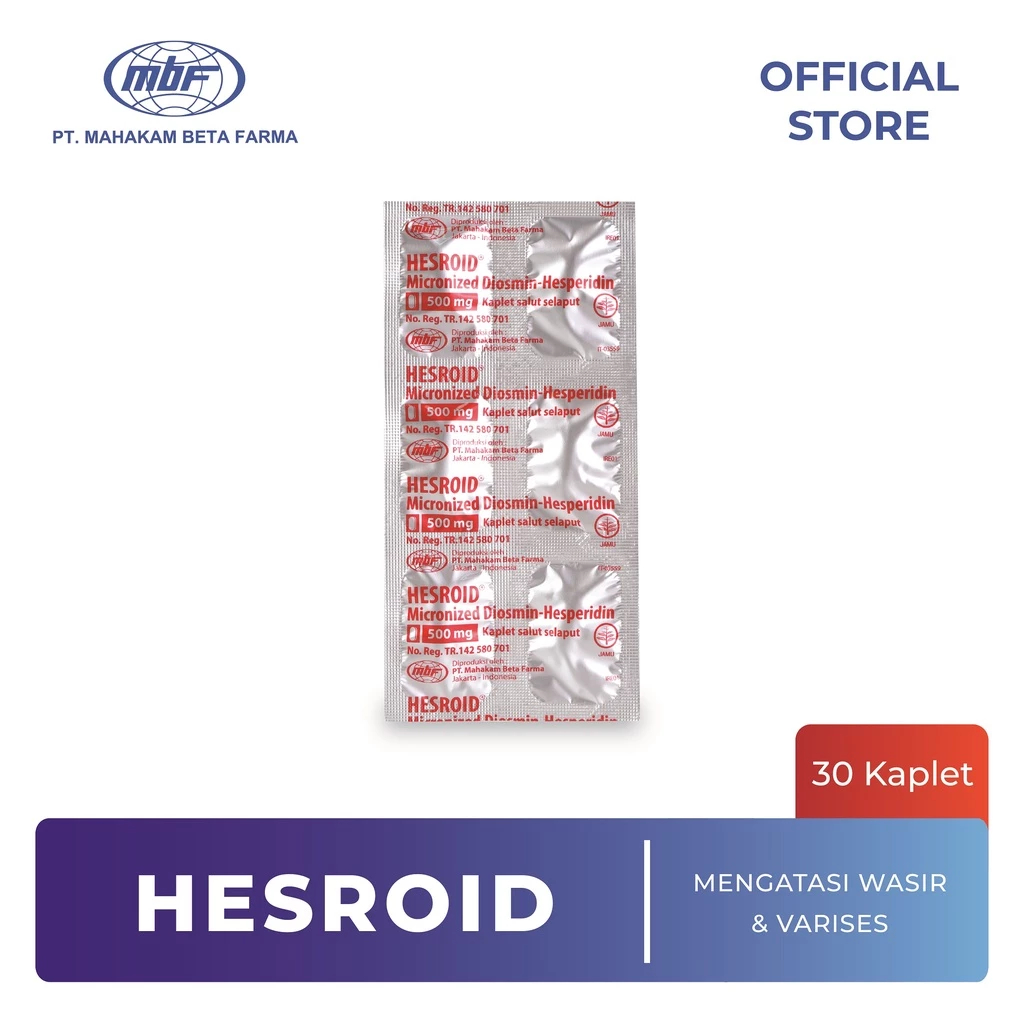 Jual Hesroid 500mg BOX 30 Kapsul - Obat Kaplet Mengatasi Wasir dan ...