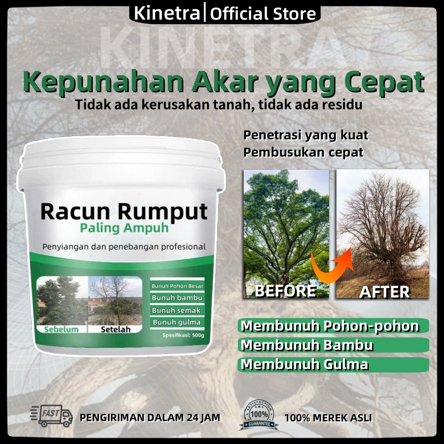 Jual KINETRA Tree killer racun rumput paling ampuh 500G obat pembasmi ...