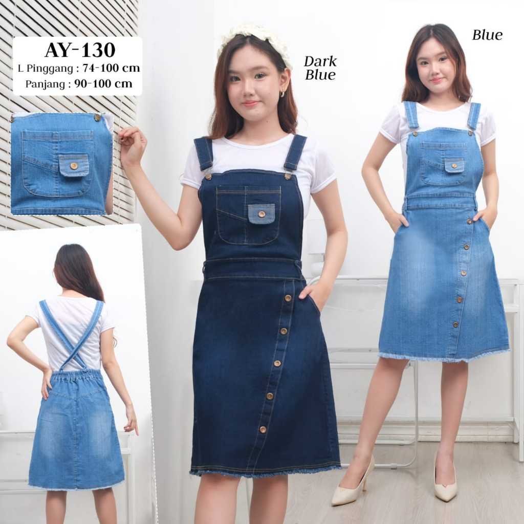 Jual overall rok AY-130 bawah rok rumbai pinggang kanan kiri ada ...