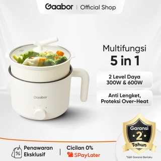 Gaabor Panci Listrik Serbaguna Electric Cooker Anti Lengket Kapasitas 1.5L Kukusan Steamer / GR-N15A