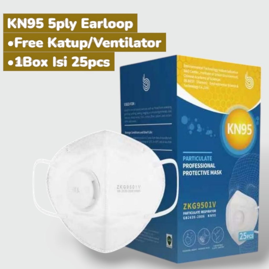 Jual PROMO [1Box isi 25Pcs] Masker Earloop & Headloop KN95 5ply Filter ...