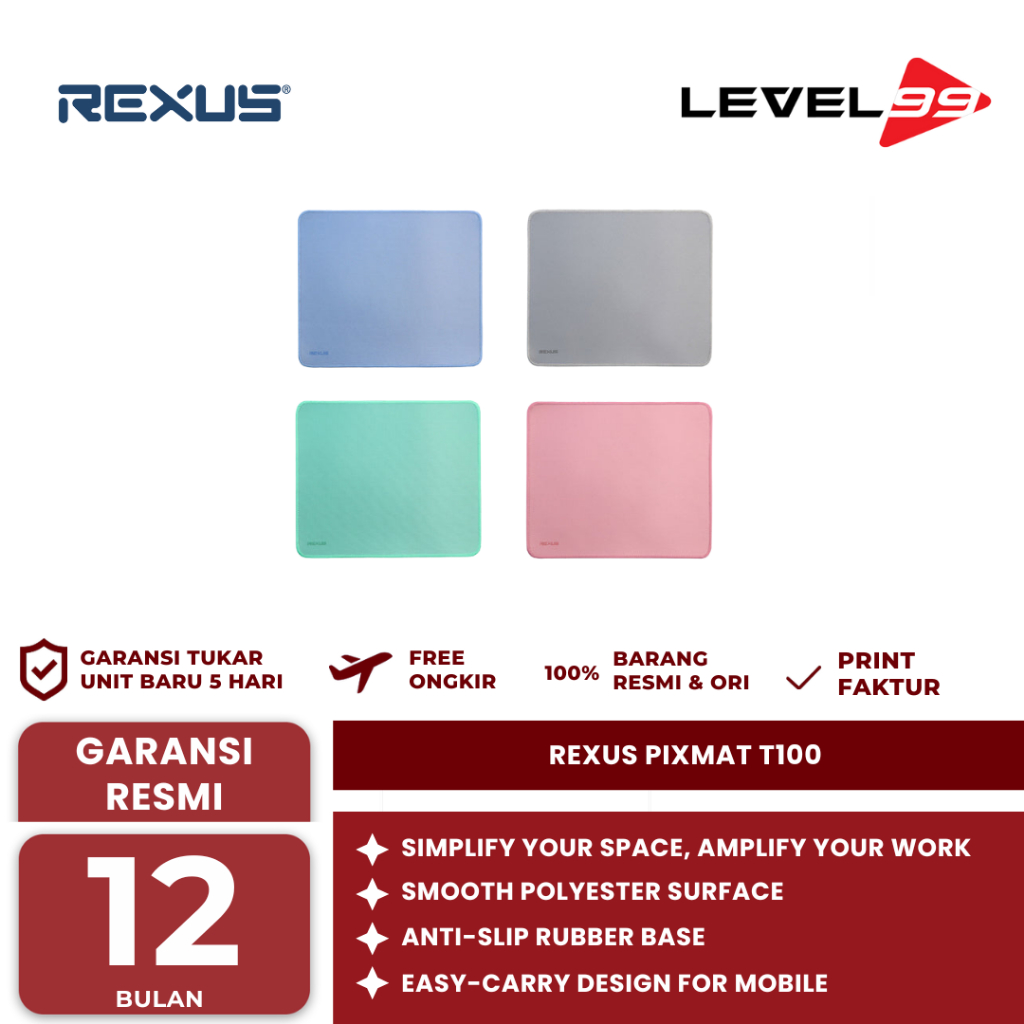 Jual REXUS PIXMAT T100 MOUSEPAD ANTI SLIP | Shopee Indonesia