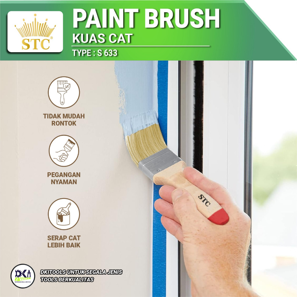 Jual STC Kuas Cat 633 Pernish Paint Brush Kuas Cat Tembok 1