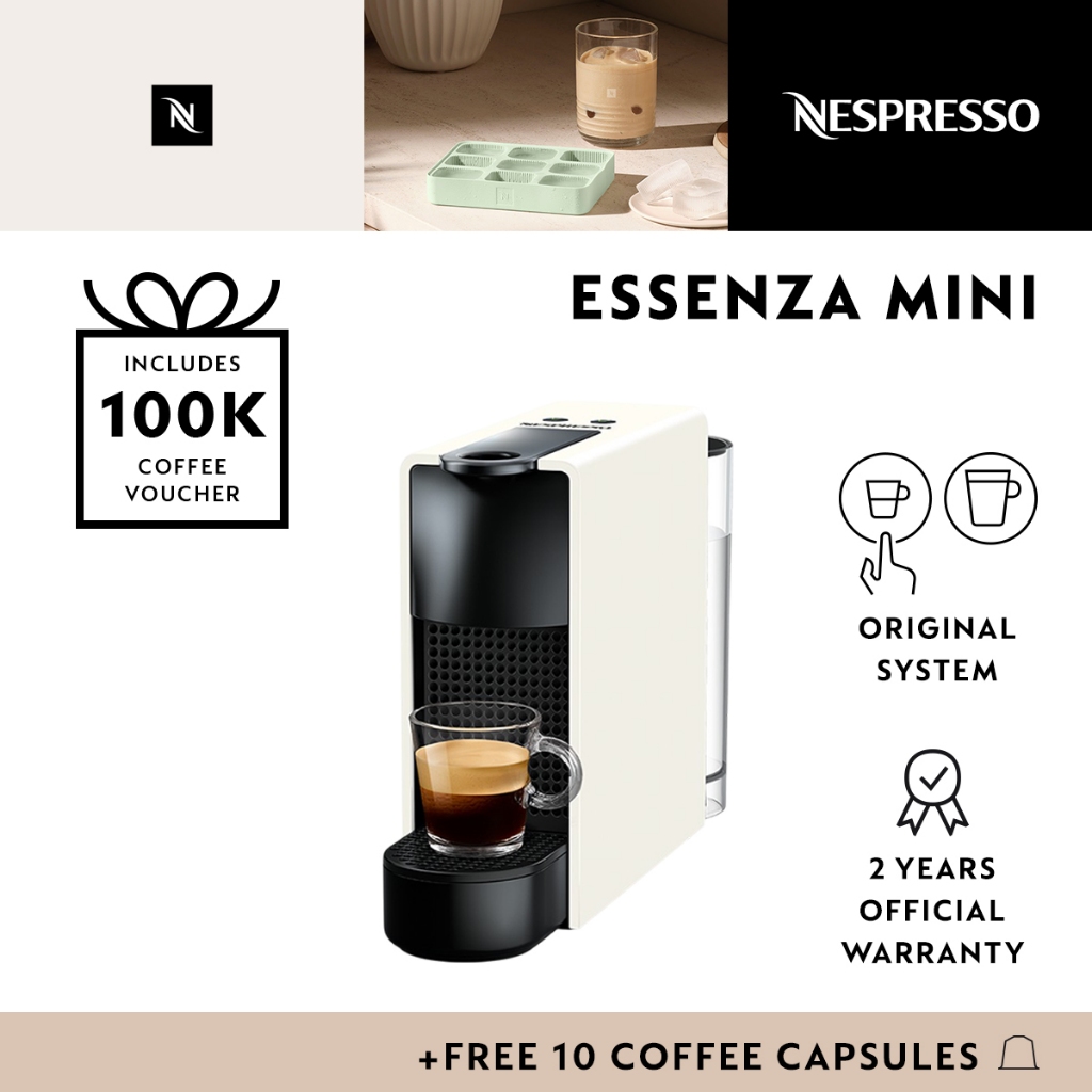 Jual NESPRESSO Essenza Mini Coffee Machine, White (Mesin Kopi