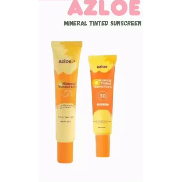 Jual Azloe Mineral Tinted Sunscreen All Skin Type SPF 30 PA++ 20 gr ...