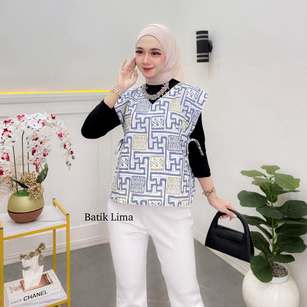 Jual Vest Rompi Batik Wanita Atasan Batik Tali Wanita Motif Bolak Balik ...
