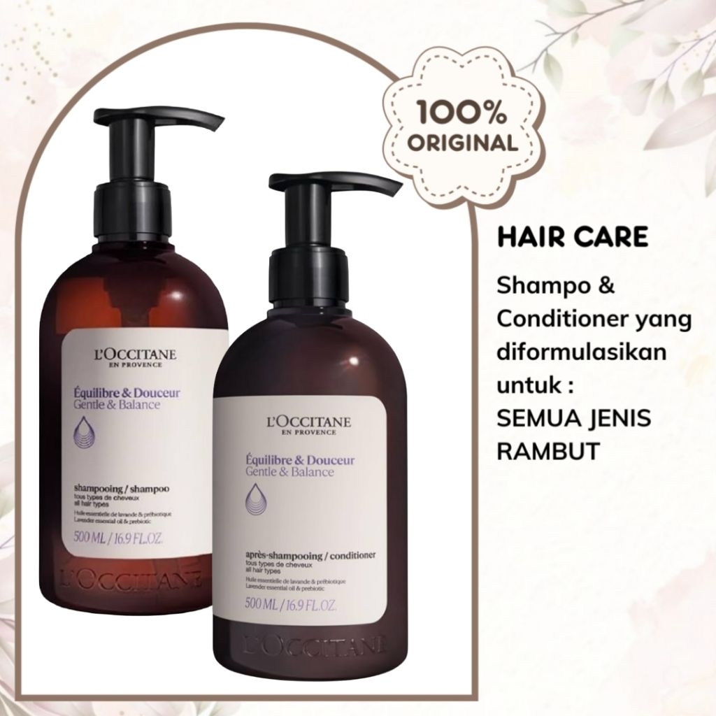 LOCCITANE NEW Aromachologie Gentle & Balance Hair Shampoo & Conditioner Shampo Hair Care 5 Essential Oil