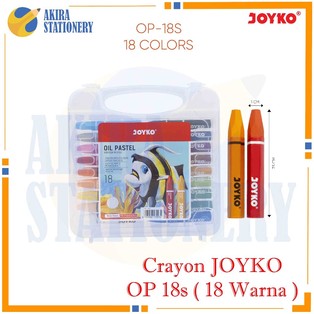 Jual Krayon JOYKO OP 18 S / Crayon Joyko OP-18s / Kerayon Minyak isi 18 ...