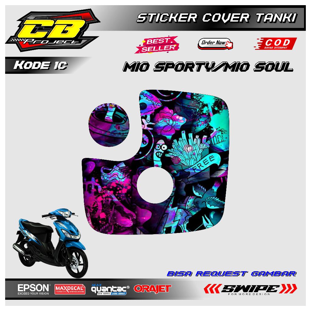 Jual STICKER COVER TANGKI MIO SPORTY - STICKER COVER TANGKI MIO SMILE ...