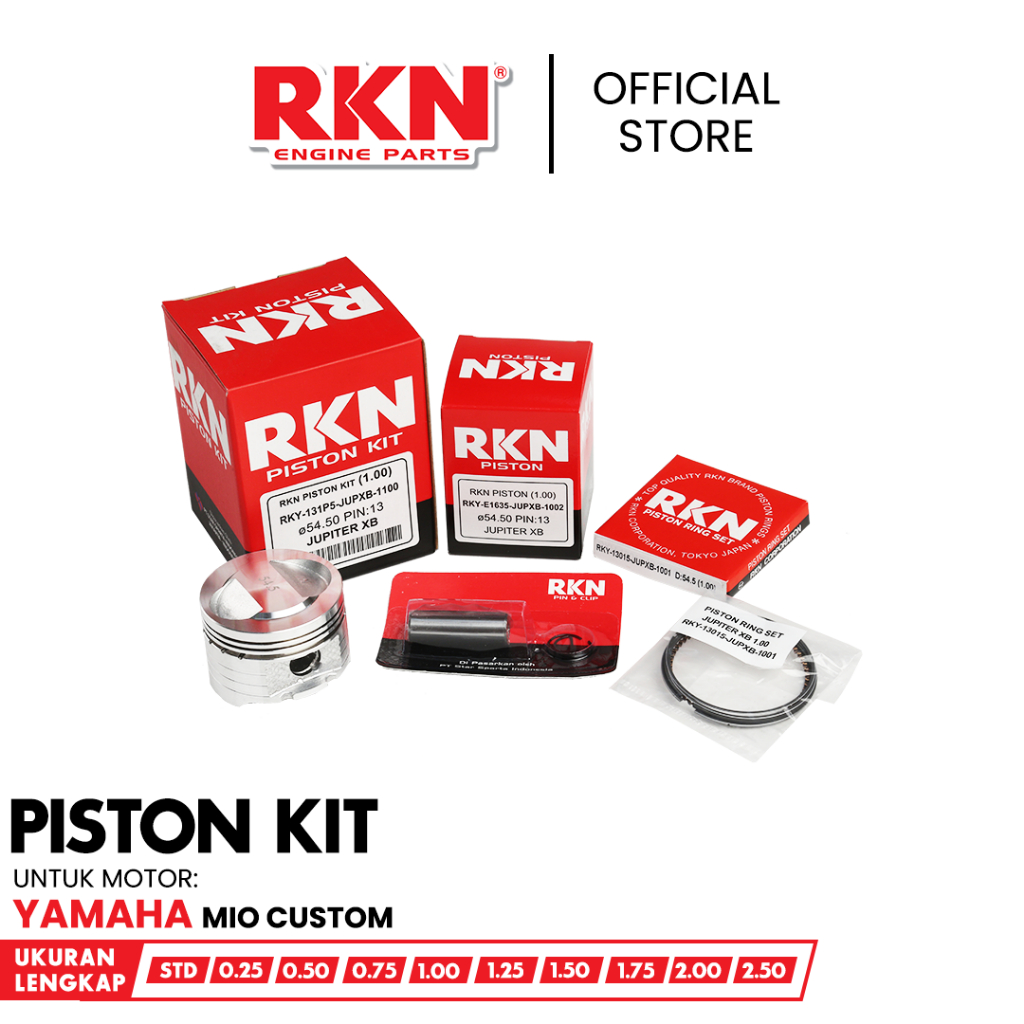 Jual RKN Piston Kit Mio Custom Standar 50 1.00 1.50 1.75 2.00 2.50 ...