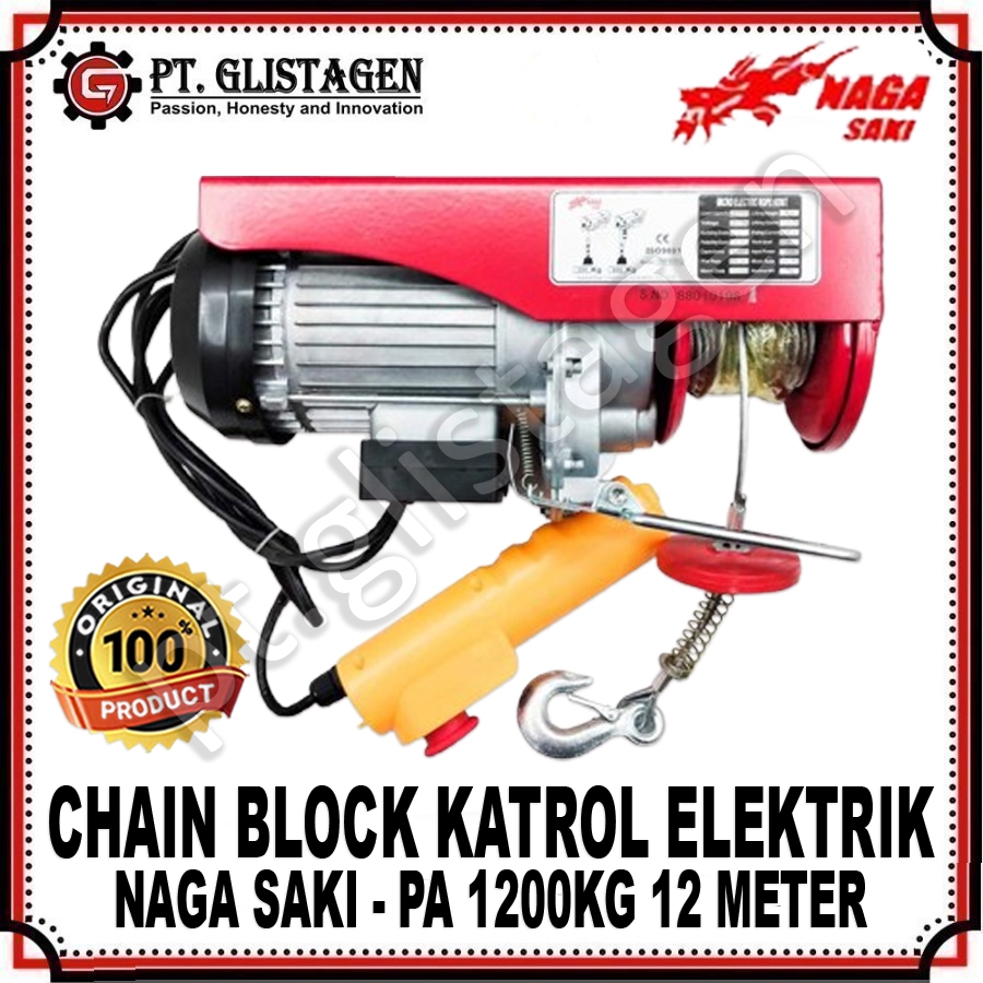 Jual NAGASAKI PA 1200 KG 12 Meter Elektric Chain Block 1200 KG Elektrik ...