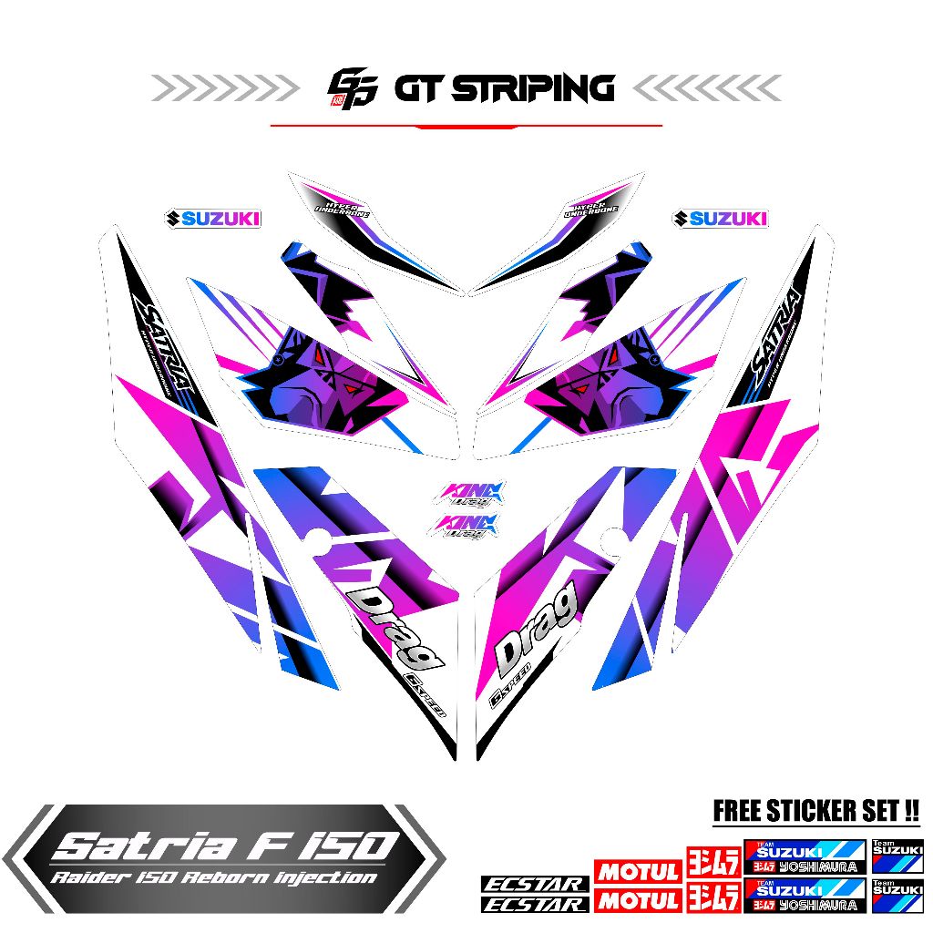 Jual GTS 29 STRIPING STIKER SATRIA FU INJEKSI FI 150 / STRIPING SATRIA ...