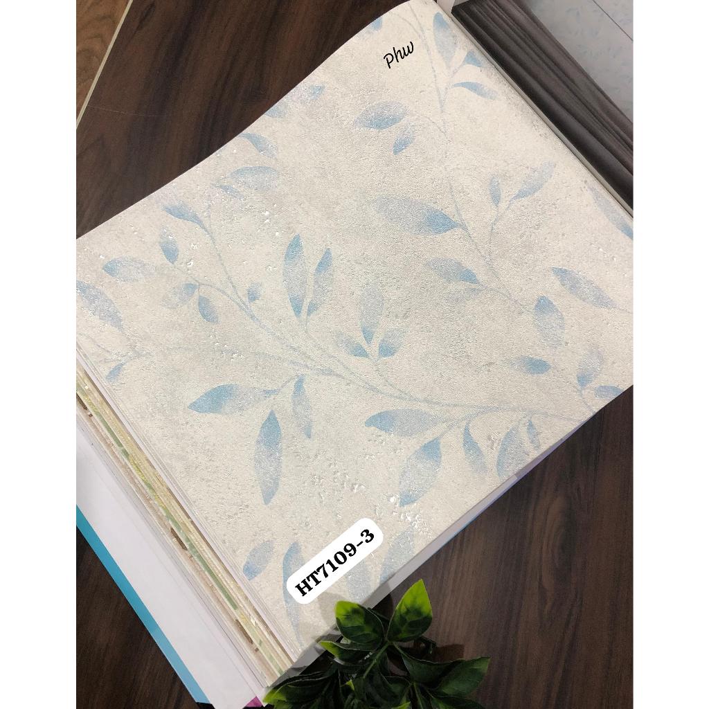Jual WALLPAPER DINDING MOTIF DAUN RANTING BIRU COKLAT MINIMALIS MAGICAL ...