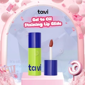 TAVI GEL TO OIL STAINING LIP GLIDE ( 4 G ) Lip Tint Glossy Oil Infused Bibir Lembab Ringan